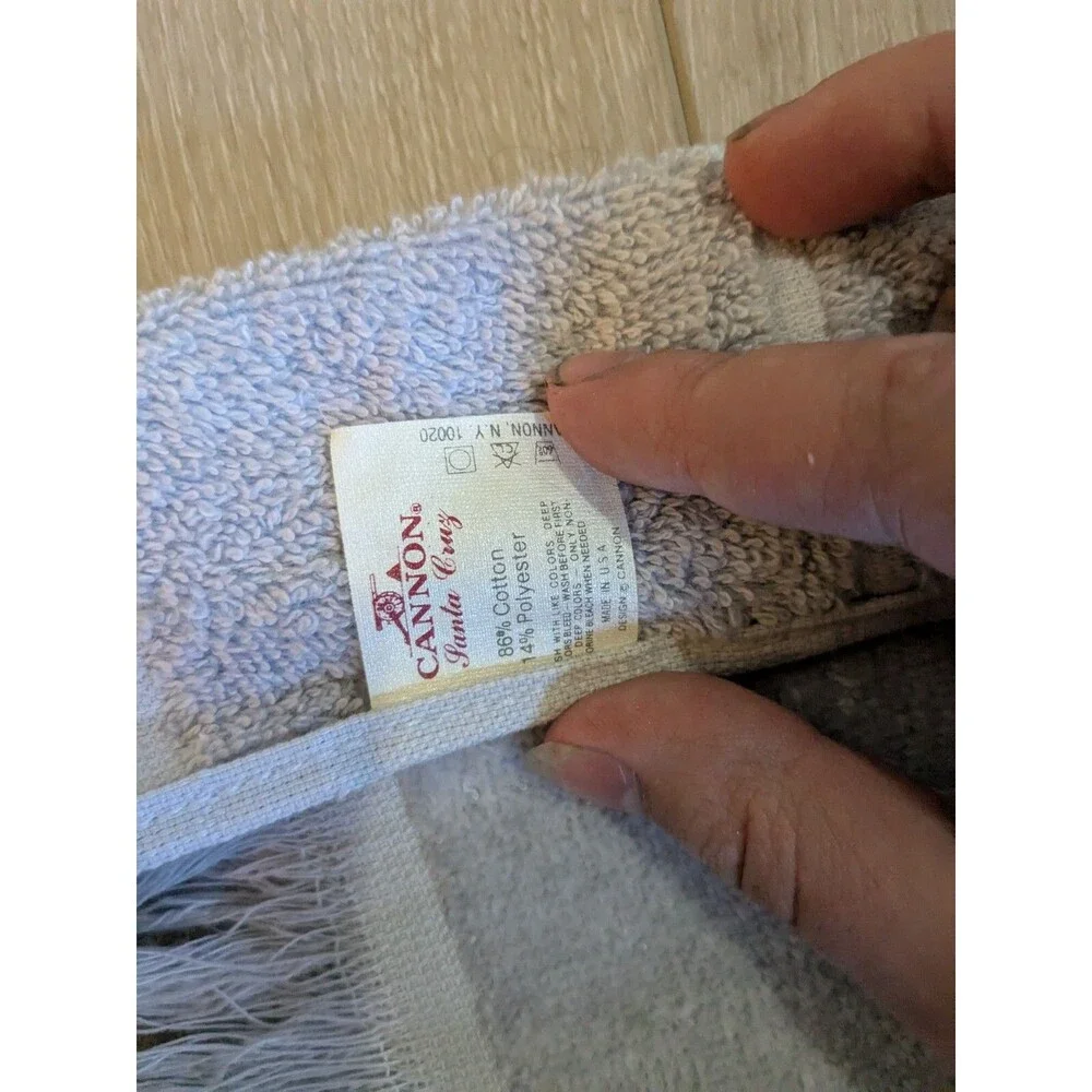 Vintage Cannon Monticello 3 pc Set Bath Hand Towel‎ MCM Sculpted
